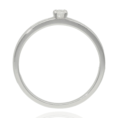 Fehér arany gyűrű 54-es méret (B49102)